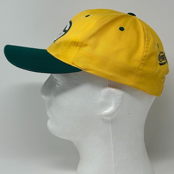 Vintage 90s Green Bay Packers Hat Yellow Cap Coca Cola Citgo NFL Snapback - Picture 8 of 10